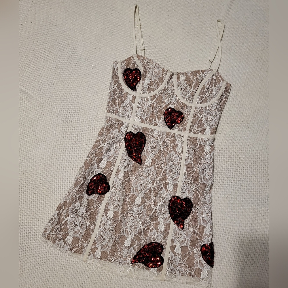 For Love and Lemons viral heart mini dress